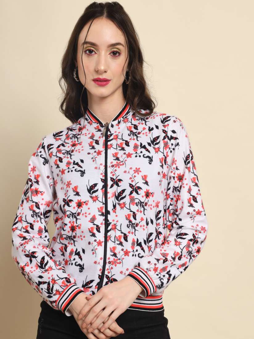 Floral varsity jacket shop