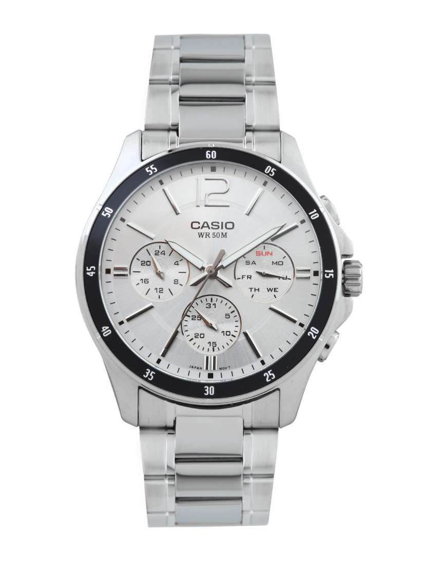 Buy Casio Enticer Men Silver Analogue watch A833 MTP 1374D 7AVDF Watches for Men 234388 Myntra