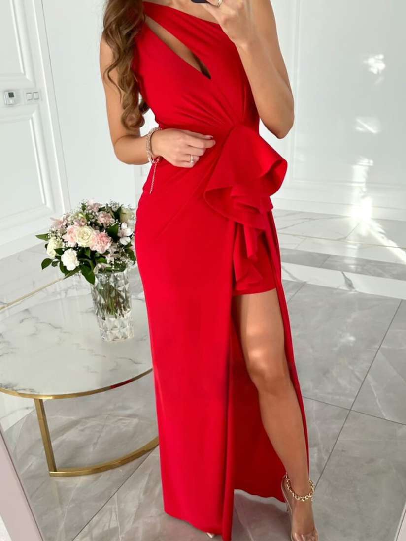 Red gown myntra on sale