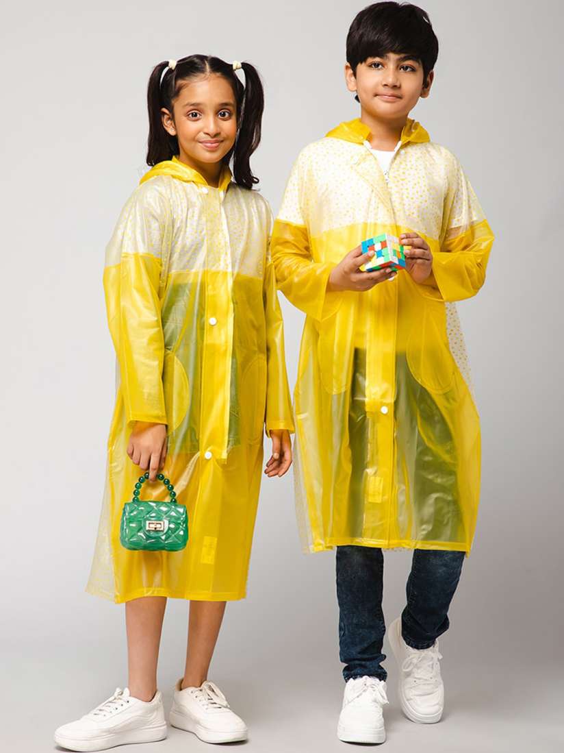 Buy THE CLOWNFISH Kids Drip Dude Series Waterproof Single Layer PVC Rain Jacket Rain Jacket for Unisex Kids 23448306 Myntra