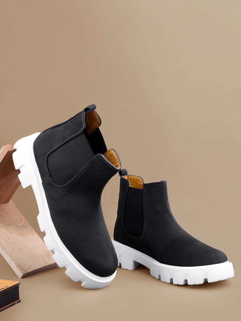 Buy Bxxy Men Mid Top Suede Chelsea Boots Boots for Men 23450692 Myntra