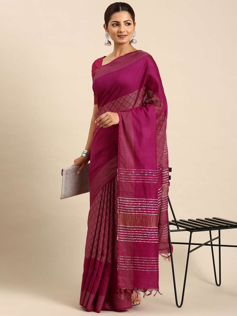 Buy swatika Woven Design Zari Silk Blend Bhagalpuri Saree Sarees for Women 23451286 Myntra