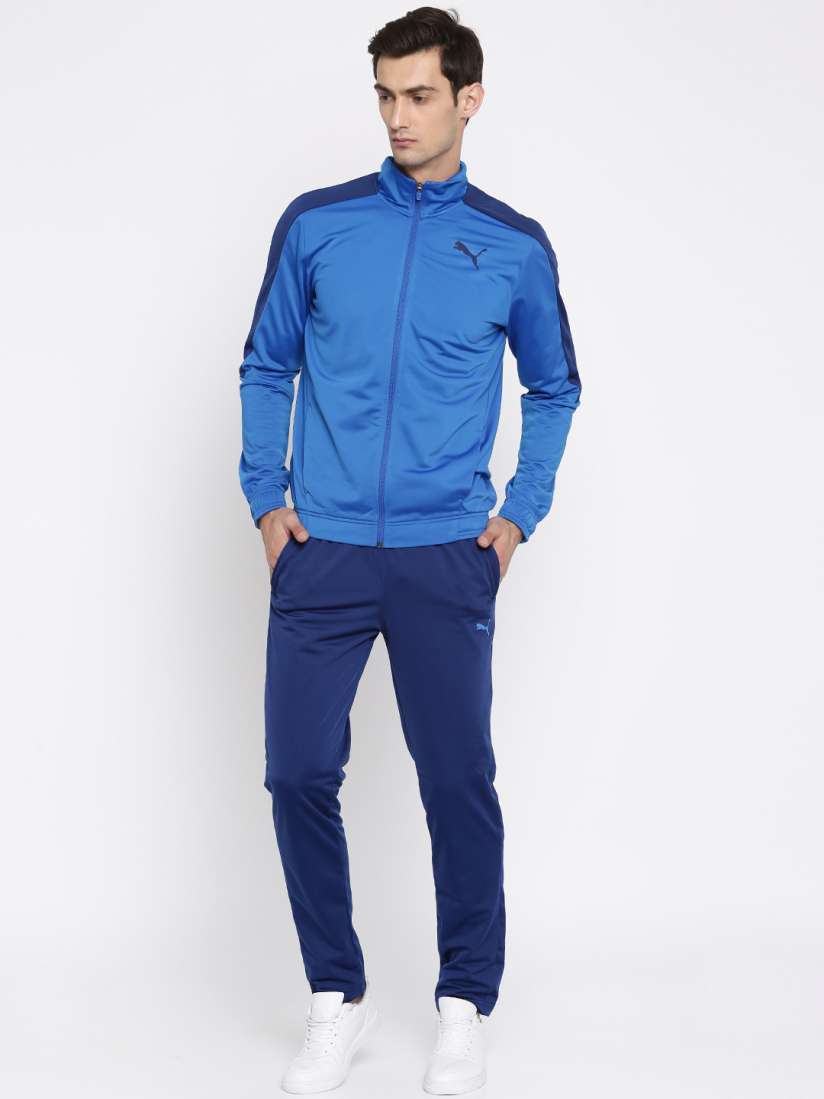 Buy Puma Men Blue Techstripe Tricot Suit Tracksuit Tracksuits for Men 2345473 Myntra