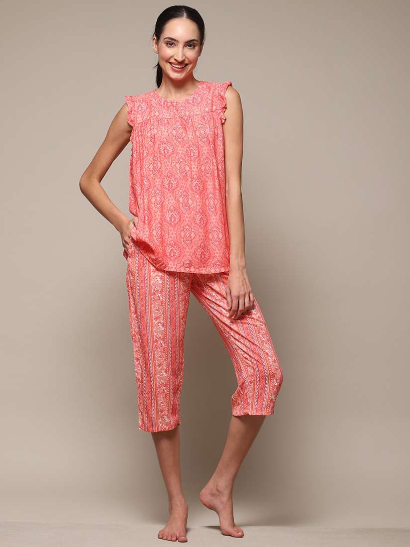 Buy Biba Women Ethnic Motifs Printed Night suit Night suits for Women 23463916 Myntra