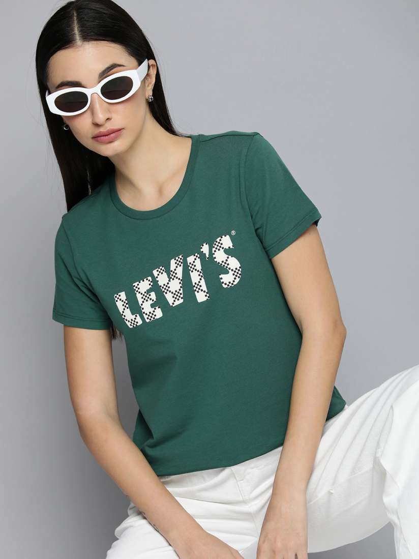 Buy Levis Women Pure Cotton Brand Logo Printed T shirt Tshirts for Women 23465330 Myntra
