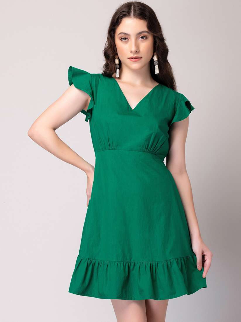 Faballey green dress new arrivals