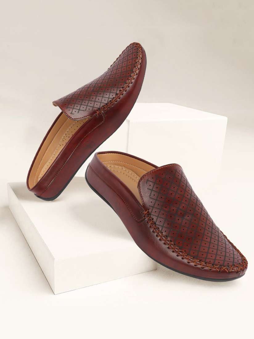 Buy FAUSTO Men Perforated Open Back Loafers Casual Shoes for Men 23476108 Myntra