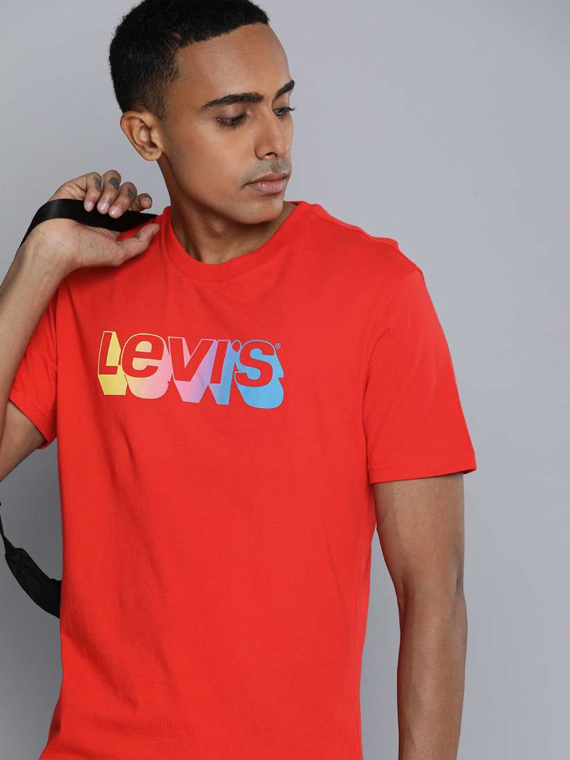 Buy Levis Brand Logo Printed Pure Cotton T shirt Tshirts for Men 23479216 Myntra