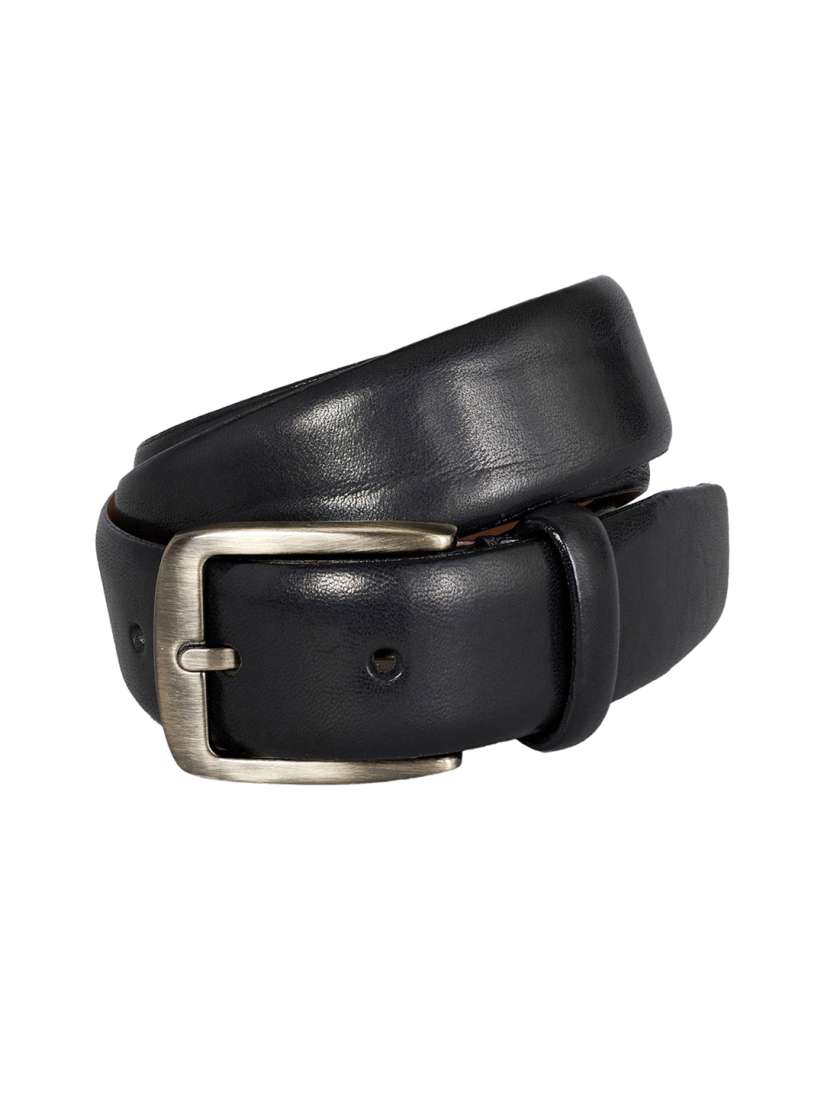 Buy next Men Black Solid Leather Belt Belts for Men 2348576 Myntra