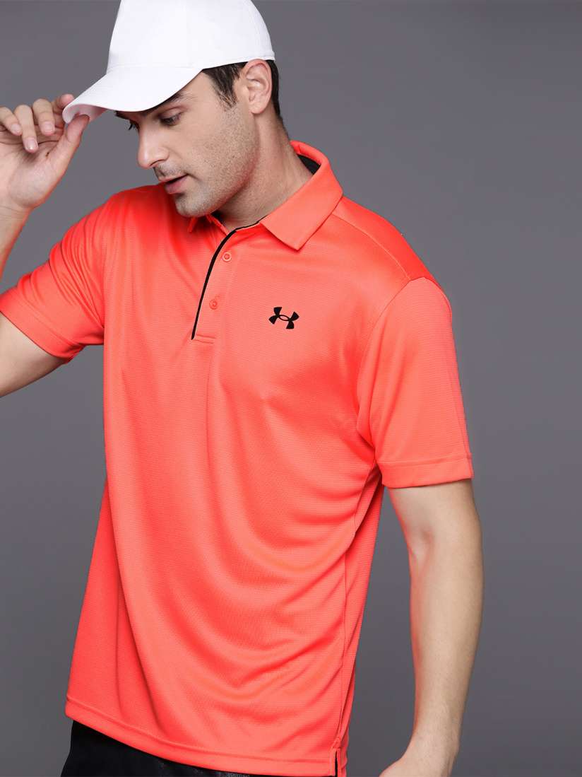 Men's under armour orange polo online