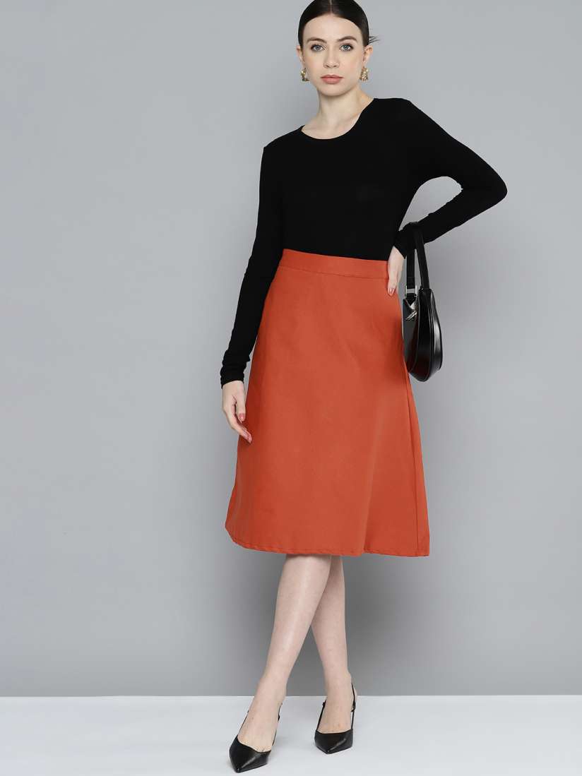 Buy Chemistry A Line Pure Cotton Formal Skirt Skirts for Women 23497920 Myntra