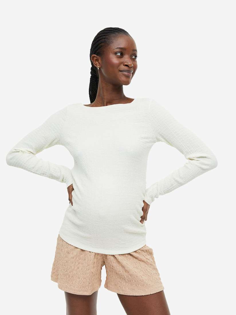 Buy H M MAMA Textured Shorts Shorts for Women 23498794 Myntra