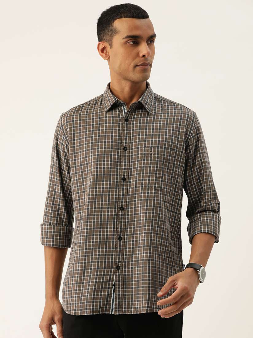 Buy Parx Slim Fit Cotton Checked Casual Shirt Shirts for Men 23507746 Myntra