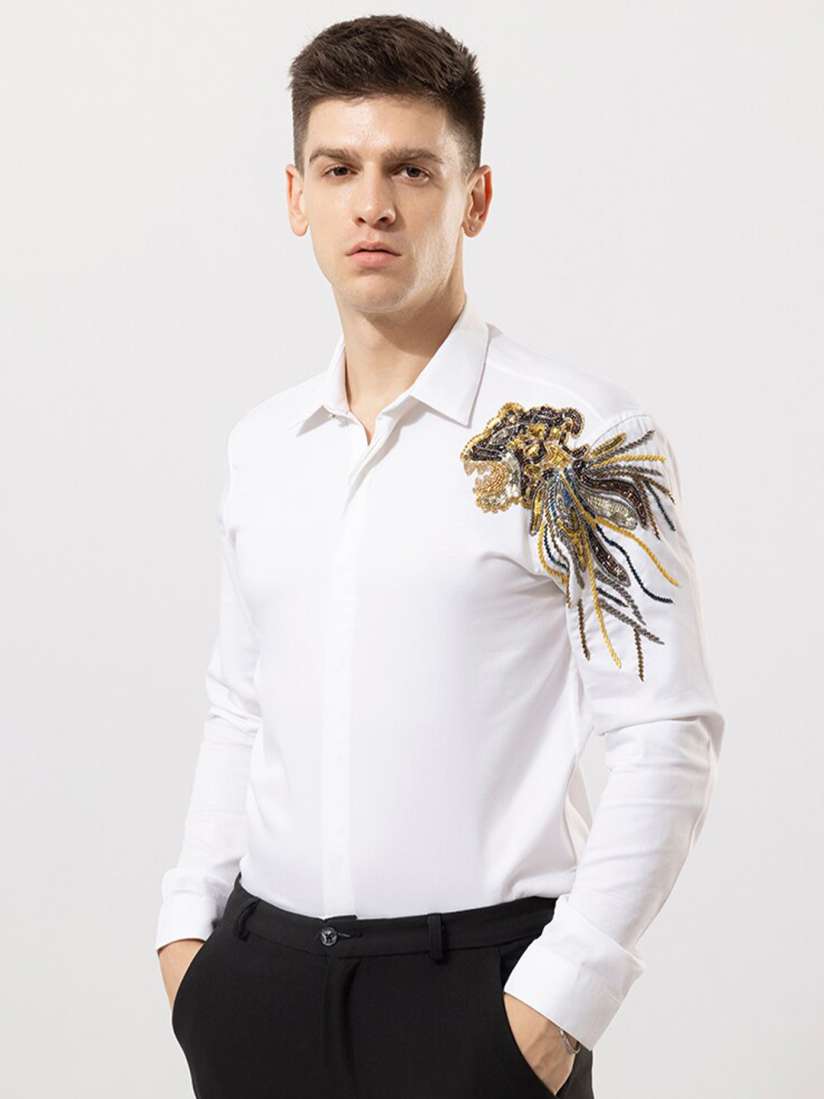 White colour shirt for men on sale