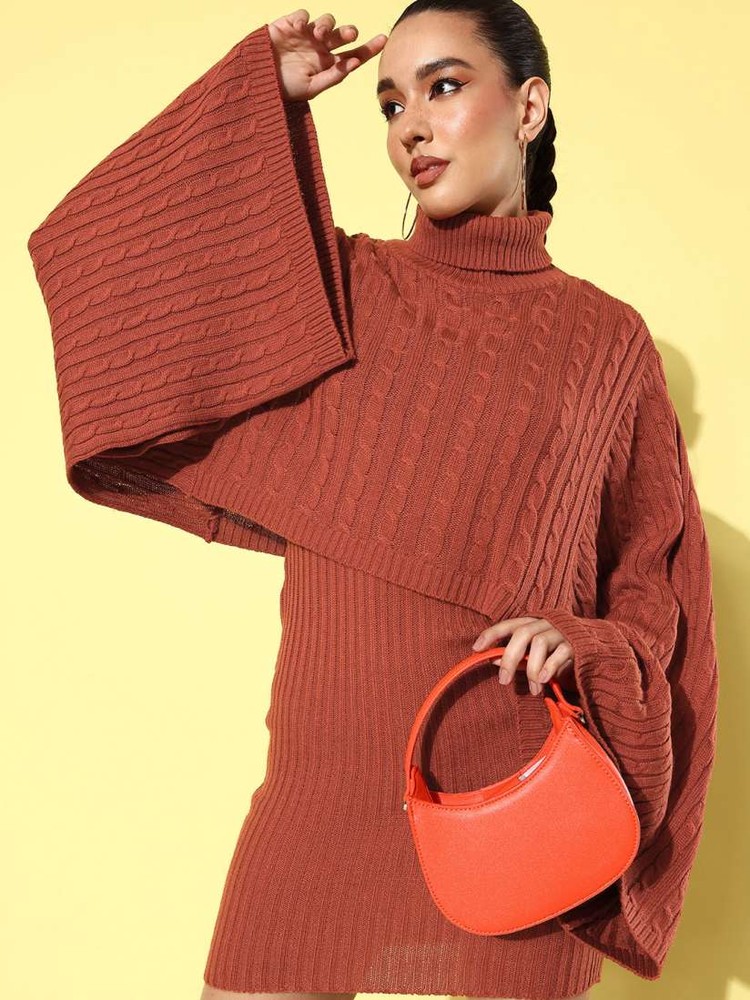 Poncho sweater dress hotsell