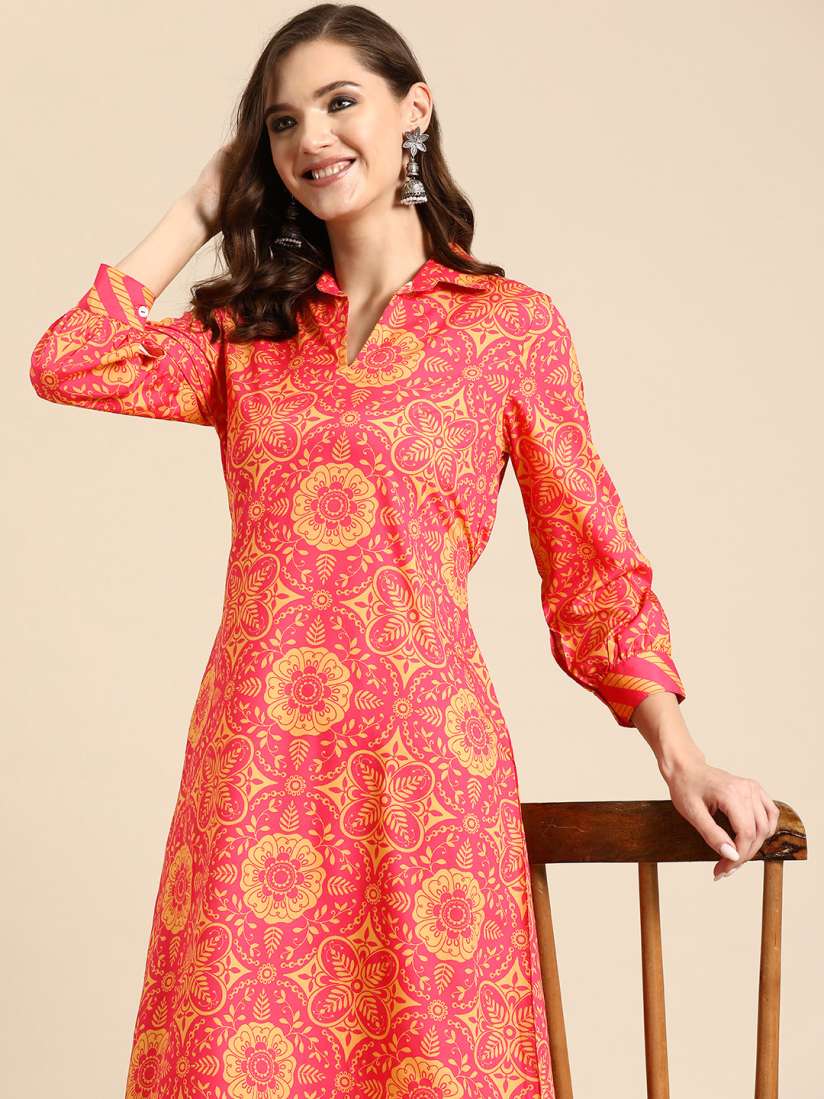 Buy Sangria Printed A Line Ethnic Dress Ethnic Dresses for Women 23515306 Myntra