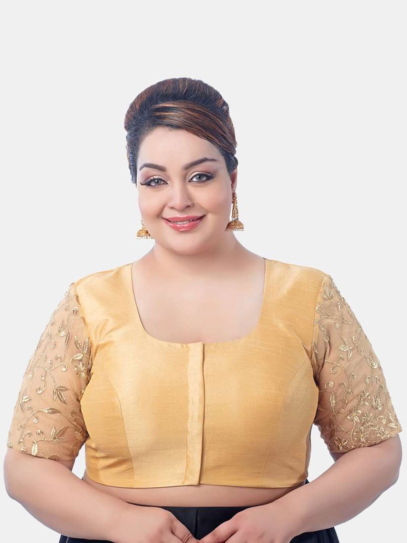 Buy neckbook Plus Size Embroidered Silk Saree Blouse Saree Blouse for Women 23520776 Myntra