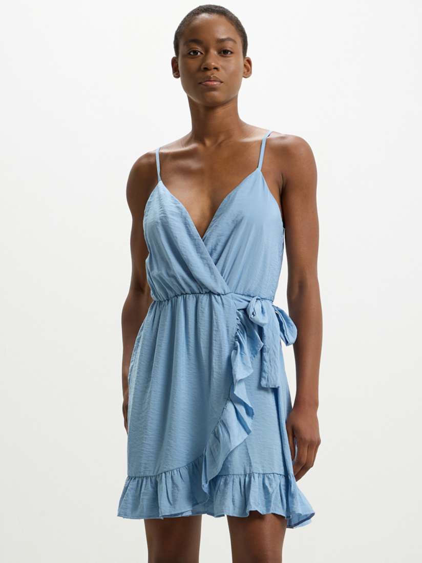 Wrap dress mini ruffle 2025