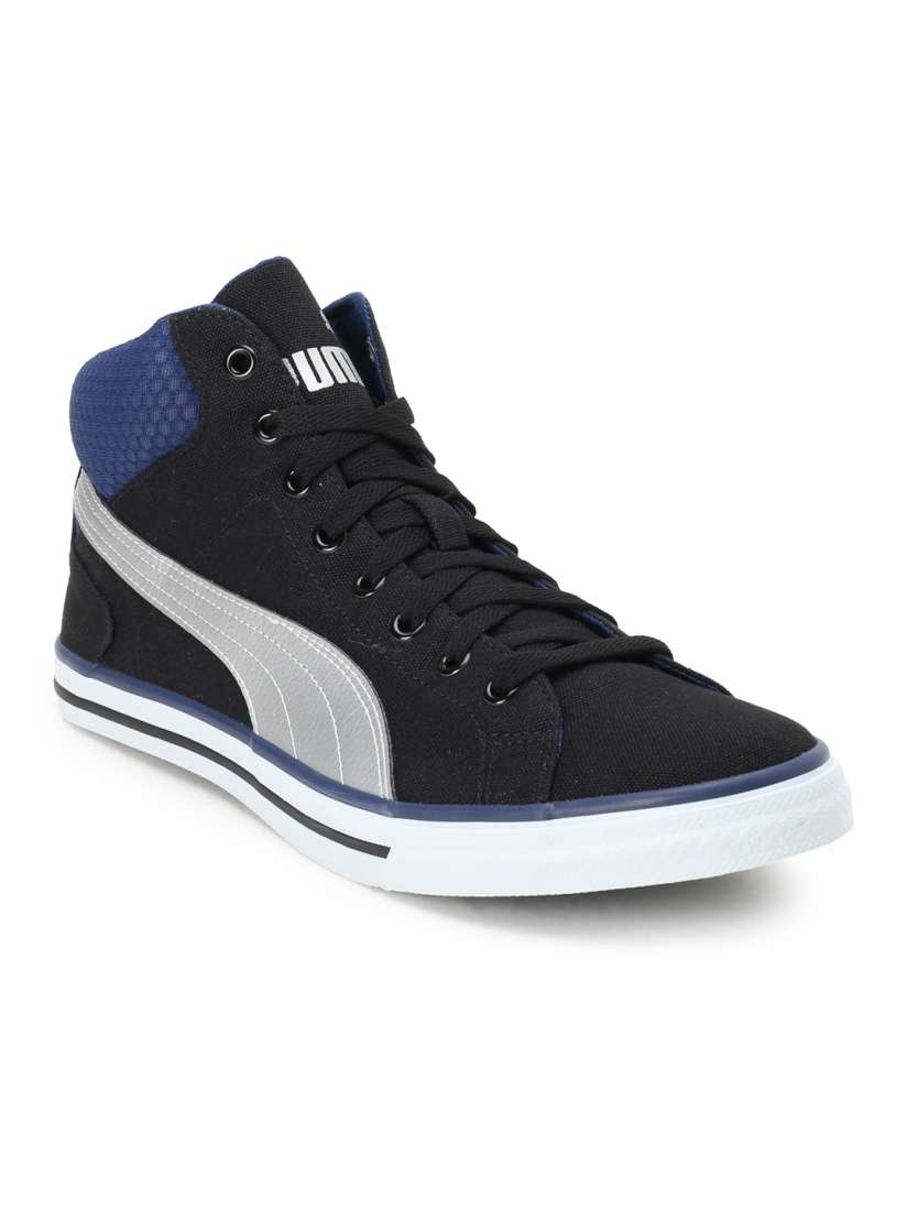 Buy Puma Men Black Solid Textile High Top Sneakers Casual Shoes for Men 2353338 Myntra