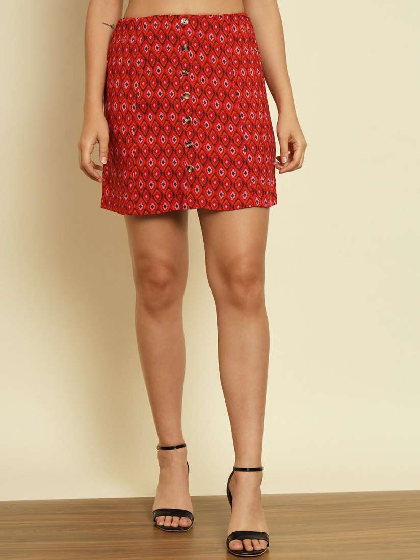 Buy Trend Arrest Abstract Printed Mini Skirt Skirts for Women 23534946 Myntra