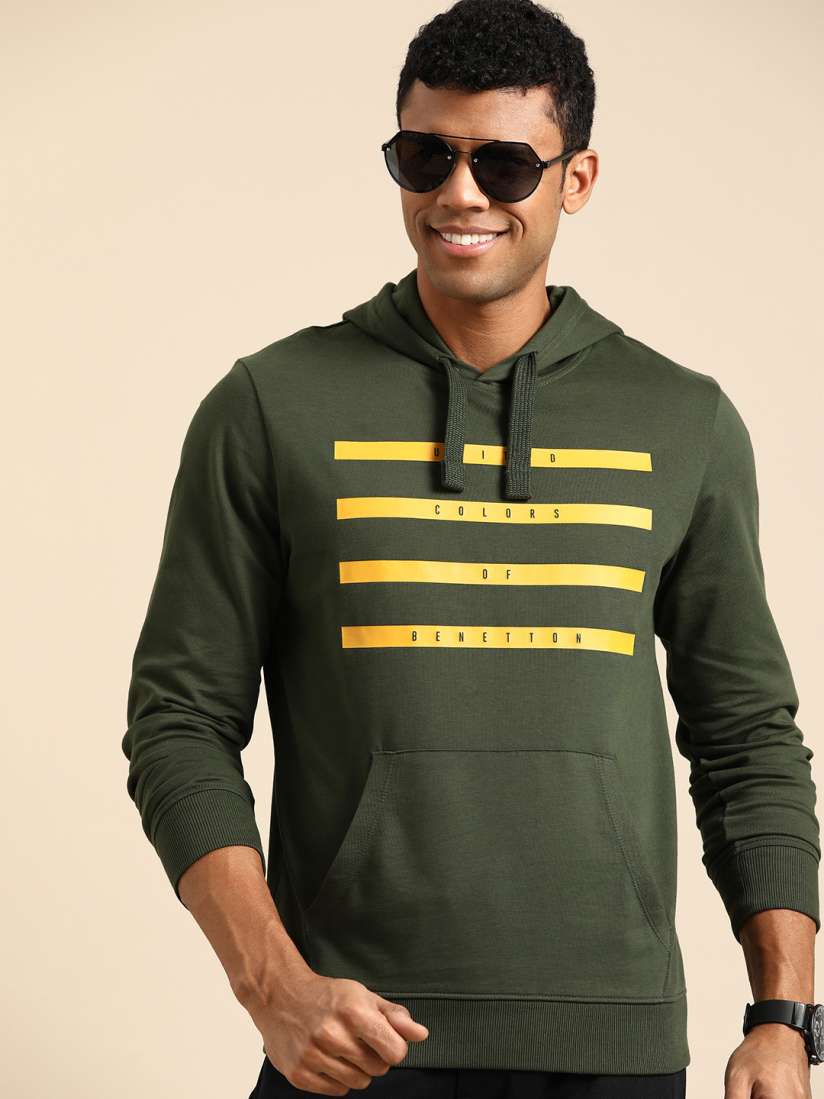 United colors of benetton men's cotton sweatshirt on sale