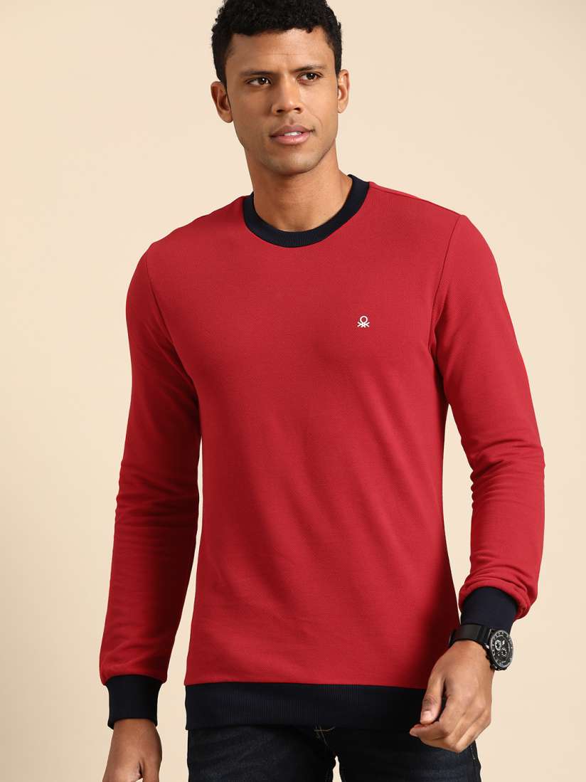 Buy United Colors of Benetton Solid Pure Cotton Sweatshirt Sweatshirts for Men 23535396 Myntra
