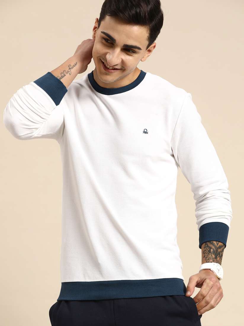 United colors of benetton men's cotton sweatshirt outlet