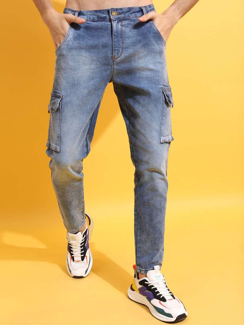 Buy HIGHLANDER Men Slim Fit High Rise Ankle Length Stretchable Cargo Jeans Jeans for Men 23536764 Myntra
