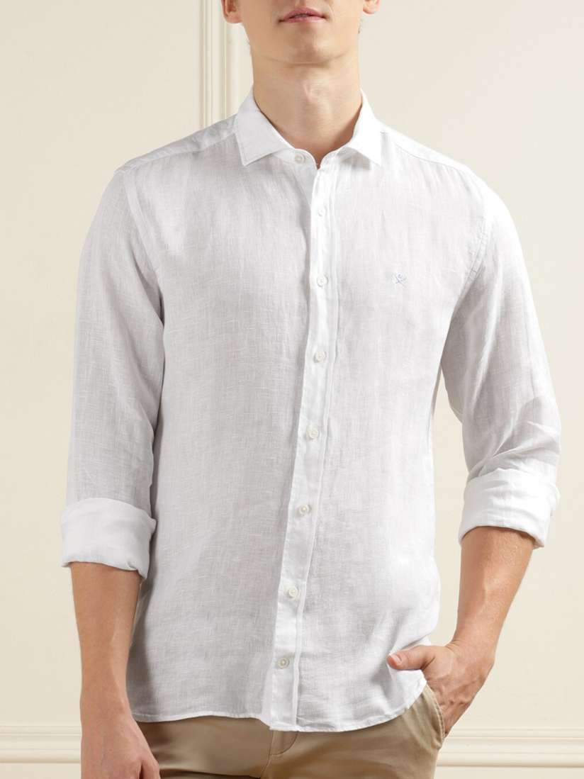 Buy HACKETT LONDON Spread Collar Linen Casual Shirt Shirts for Men 23538264 Myntra