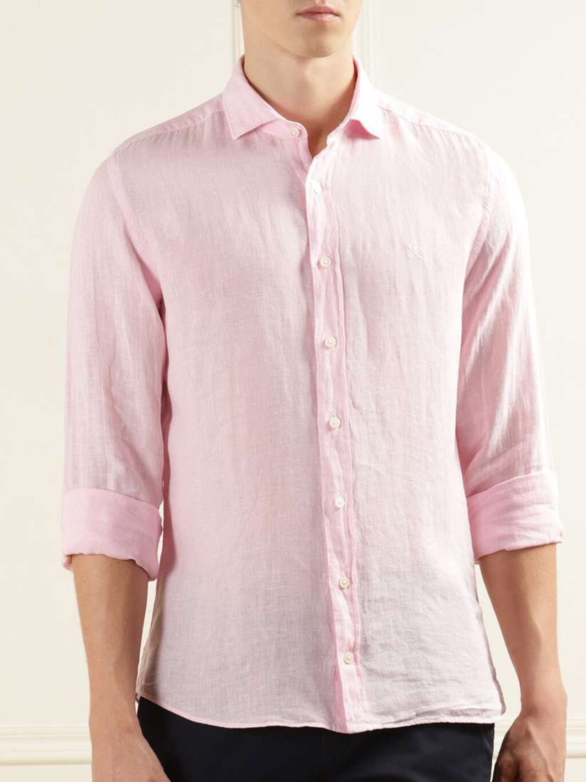 Buy HACKETT LONDON Spread Collar Linen Casual Shirt Shirts for Men 23538292 Myntra