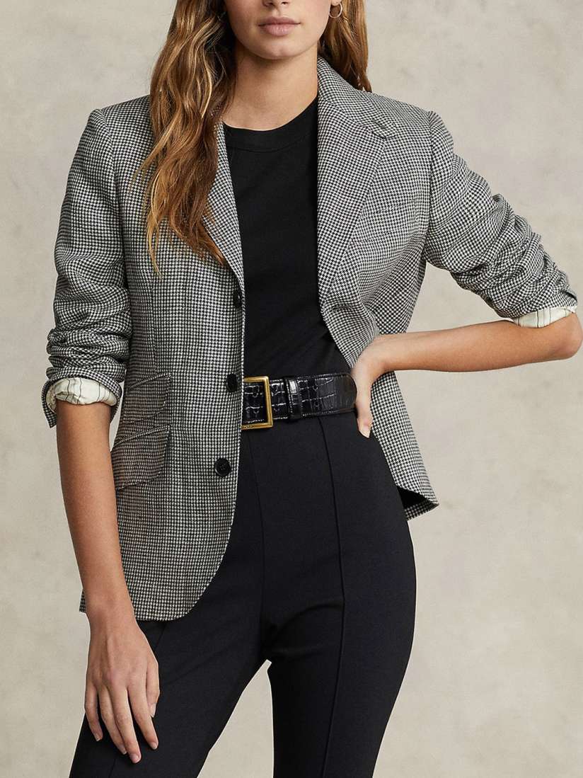 Ralph lauren houndstooth blazer top