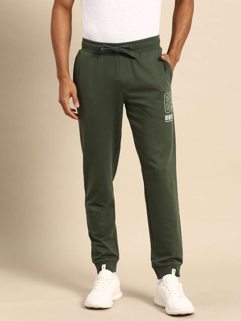 Buy United Colors of Benetton Men Solid Pure Cotton Joggers Track Pants for Men 23540160 Myntra