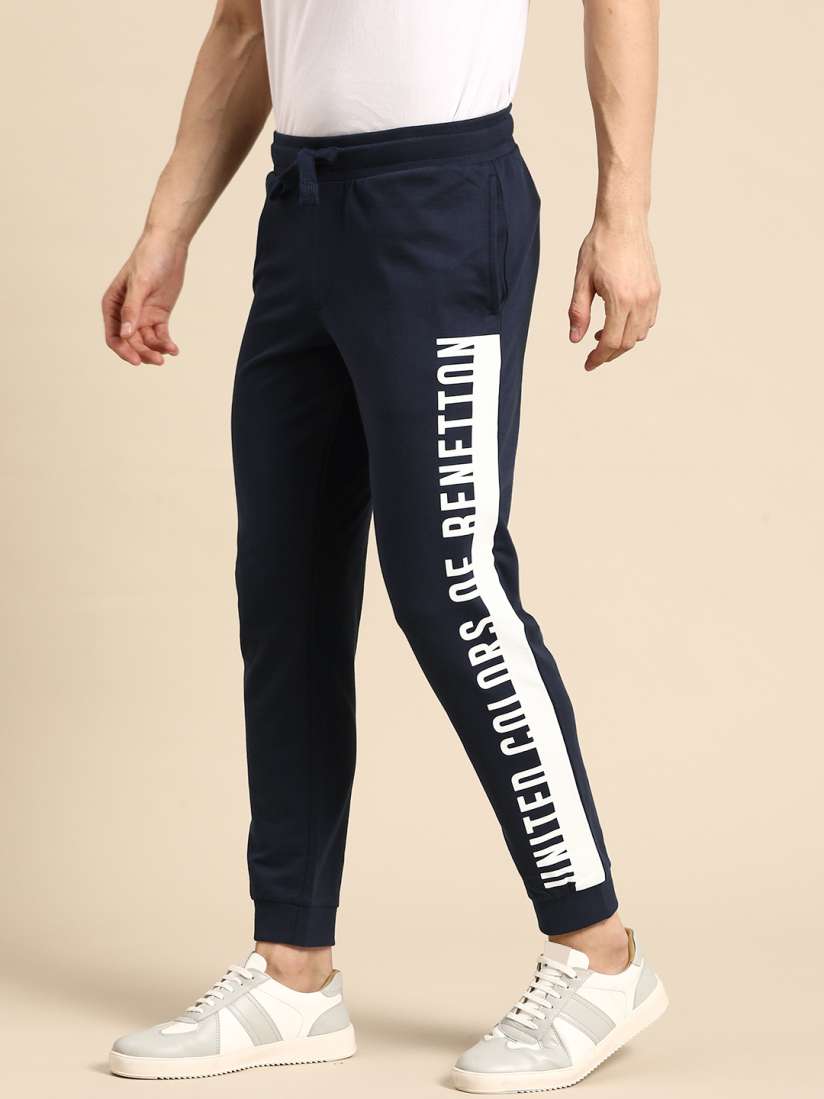 Buy United Colors of Benetton Men Brand Printed Pure Cotton Printed Joggers Track Pants for Men 23540172 Myntra