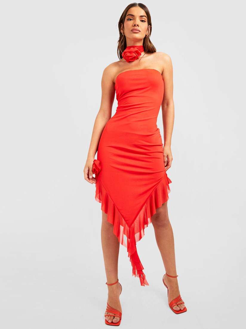 Boohoo choker dress clearance