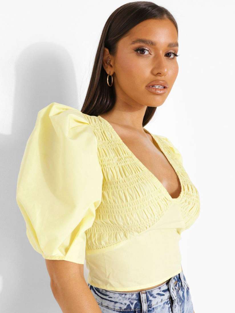 boohoo yellow top