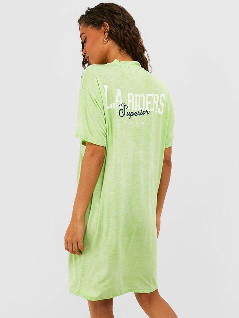 Boo Hoo T Shirt Dress Boohoo Pure Cotton Typography Print T-shirt - Main Image