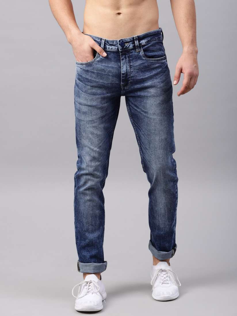 Buy HRX by Hrithik Roshan Men Blue Slim Fit Mid Rise Clean Look Stretchable Jeans Jeans for Men 2354228 Myntra
