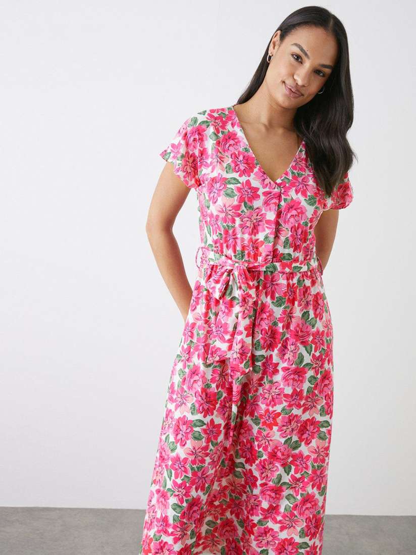 Buy DOROTHY PERKINS Floral Print A Line Midi Dress with Belt Dresses for Women 23544282 Myntra