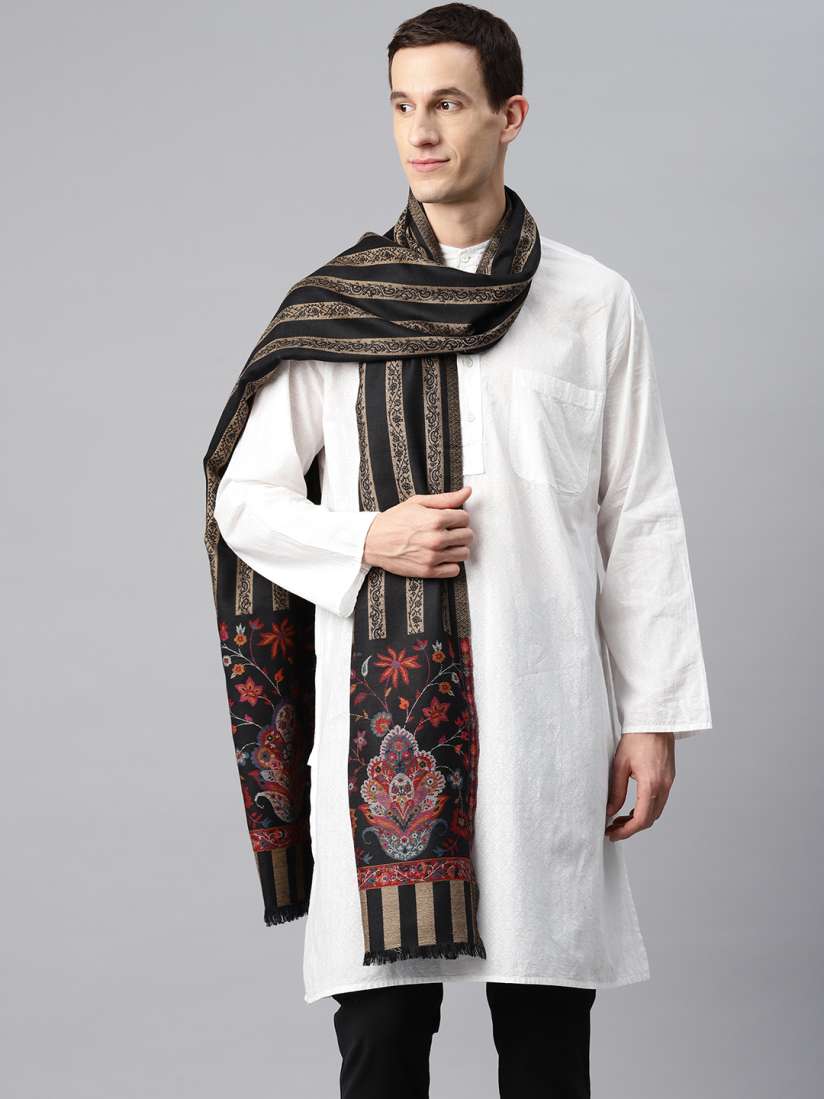Buy SWI Stylish Men Woven Design Shawl Shawl for Men 23548214 Myntra