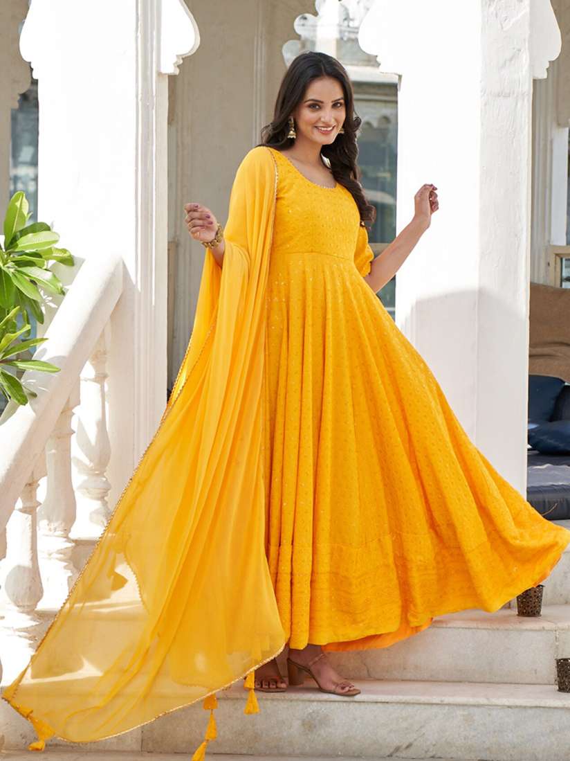Buy PRENEA Embroidered Anarkali Maxi Ethnic Dress With Dupatta Ethnic Dresses for Women 23549928 Myntra