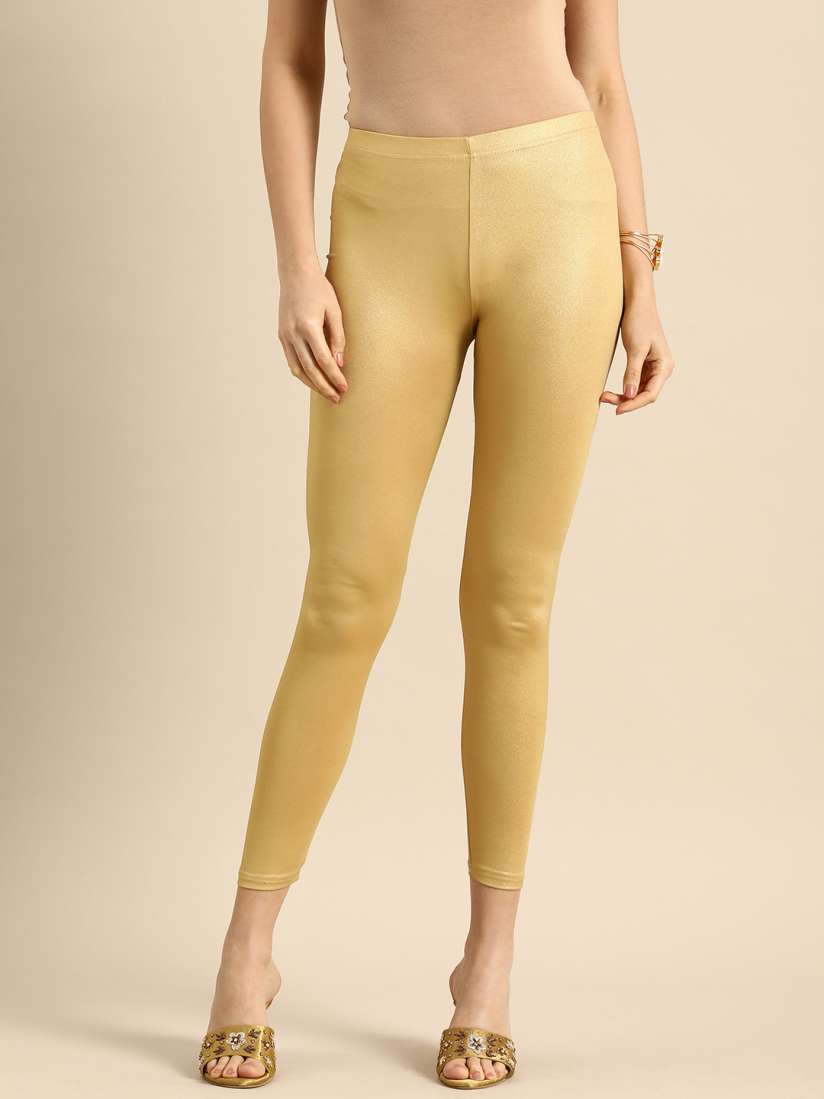 Buy Sangria Shimmery Cropped Leggings Leggings for Women 23554030 Myntra