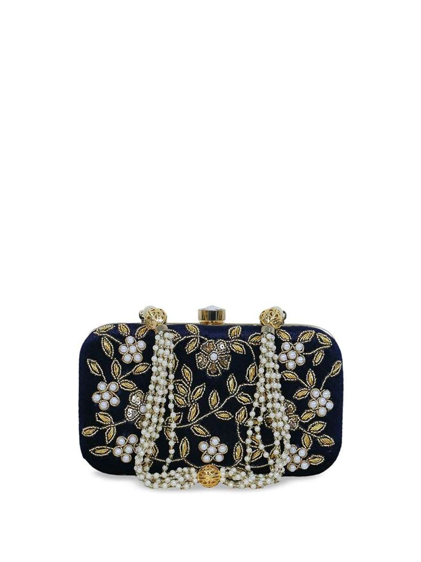 Buy FRINGES Embroidered Box Clutch Clutches for Women 23560530 Myntra