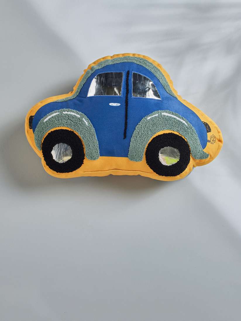 Buy Home Centre Slate Blue Yellow Car Shaped Filled Cushion Cushions for Unisex 23561244 Myntra