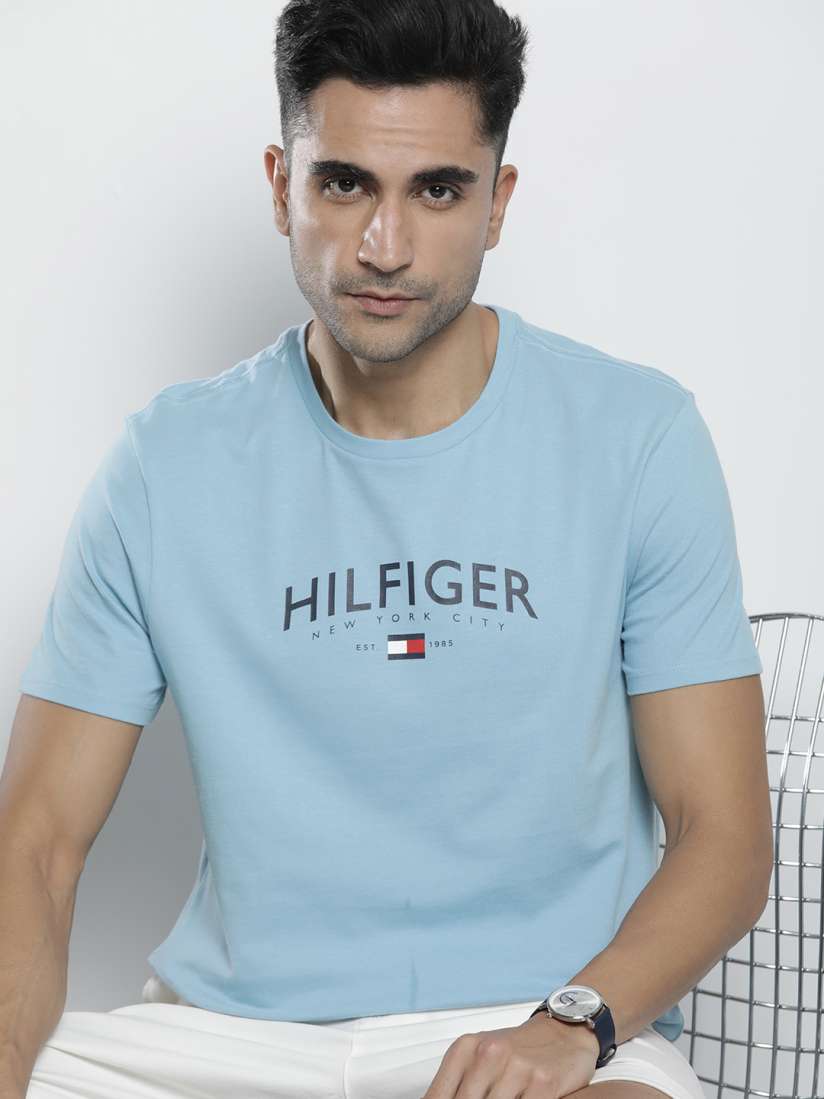 Buy Tommy Hilfiger Pure Cotton Brand Logo Printed Casual T shirt Tshirts for Men 23565162 Myntra