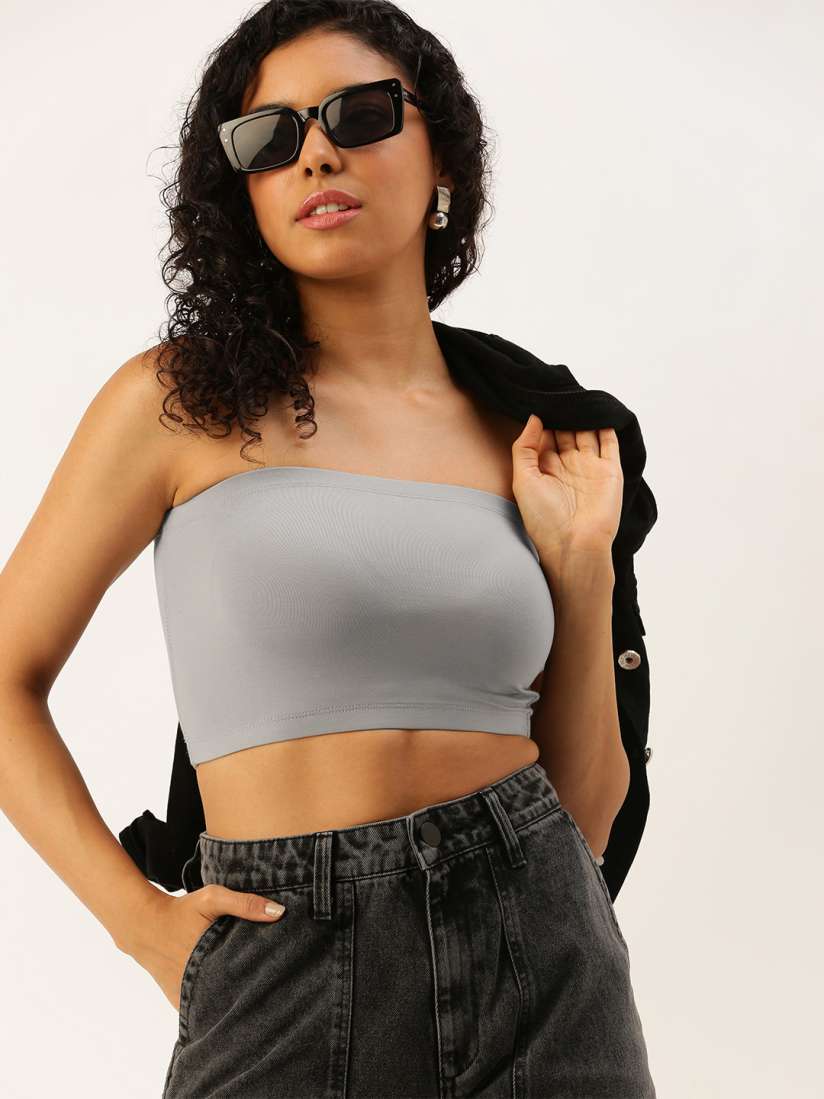 Buy FOREVER 21 Tube Crop Top Tops for Women 23576076 Myntra