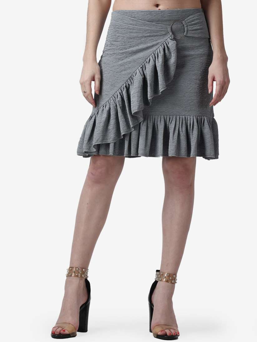 Ruffle skirt myntra top