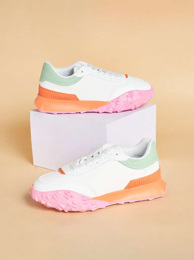 Buy Forever Glam by Pantaloons Women Contrast Sole Sneakers Casual Shoes for Women 23589458 Myntra