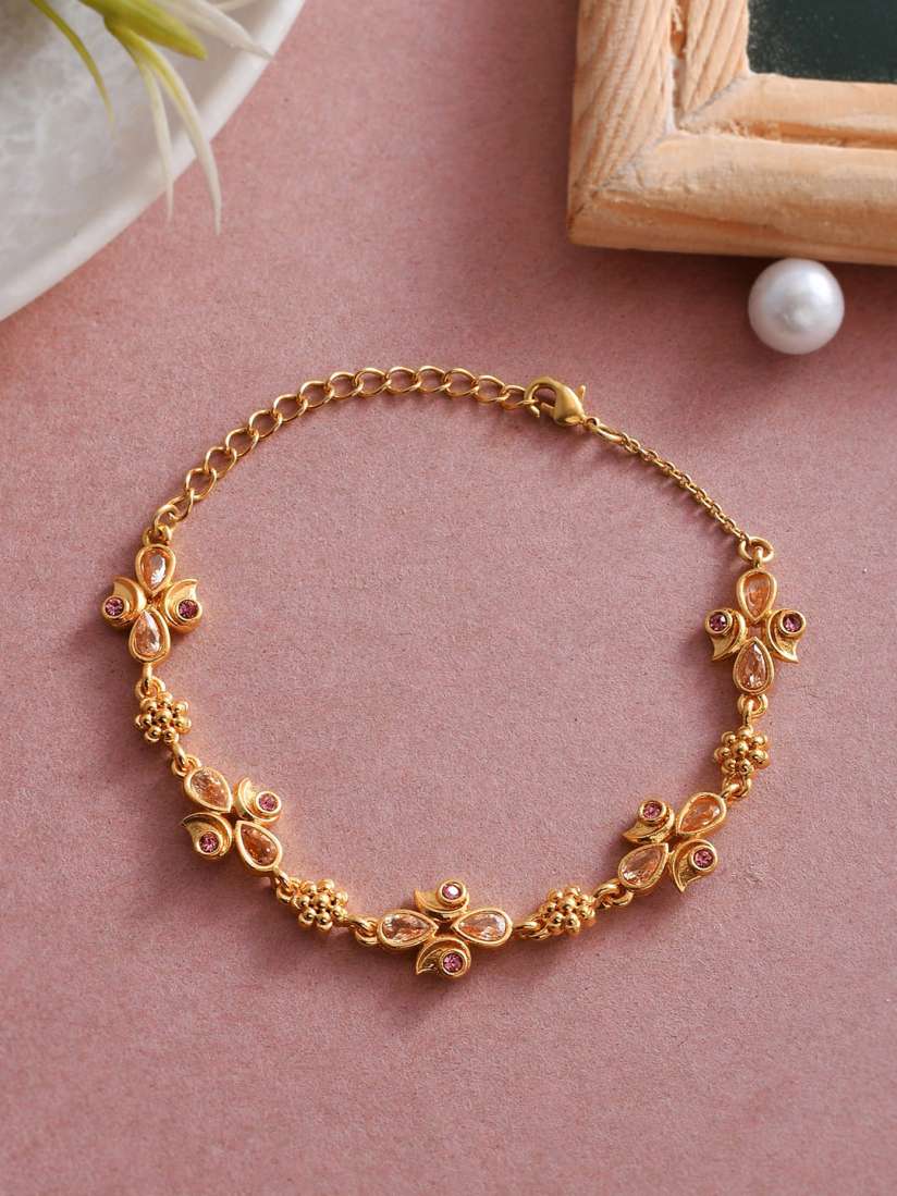 Buy Voylla Women Gold Plated Link Bracelet Bracelet for Women 23601086 Myntra