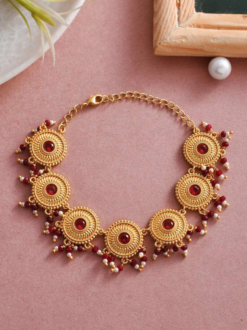 Buy Voylla Women Brass Gold Plated Charm Bracelet Bracelet for Women 23601122 Myntra