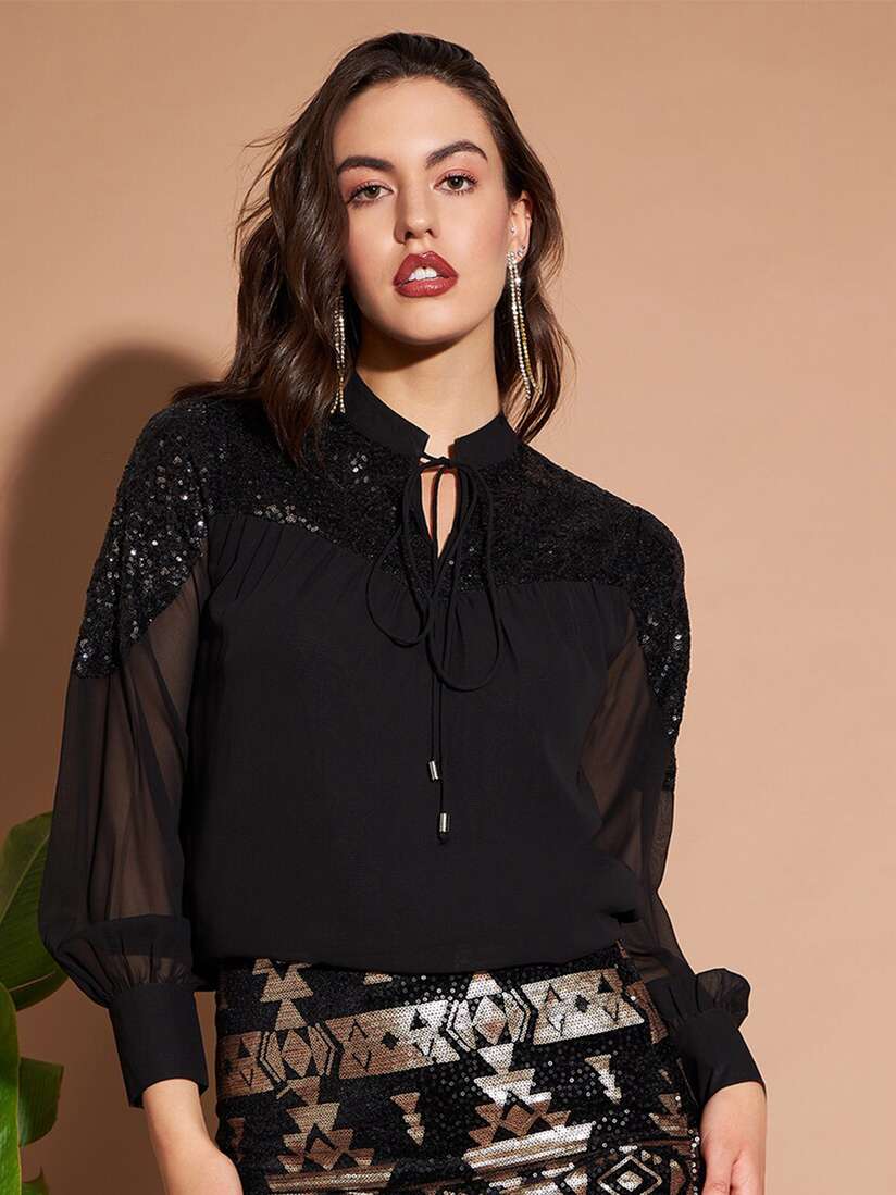 marie ruffle top